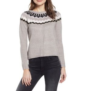 Love By Design Grey Fair Isle Sweater Size Small